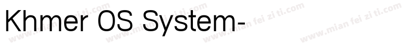 Khmer OS System字体转换